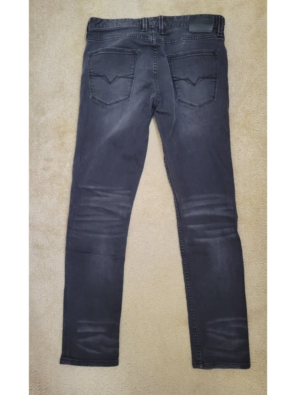 Guess Los Angeles Slim Tapered Destroyed Jeans Black 33x32 - Picture 2 of 10